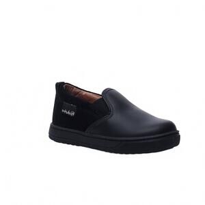 NEW NATURINO unisex savona leather slip on sneakers in black